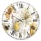Designart Fields Of Gold Watercolor Flower VII Wall Clock
